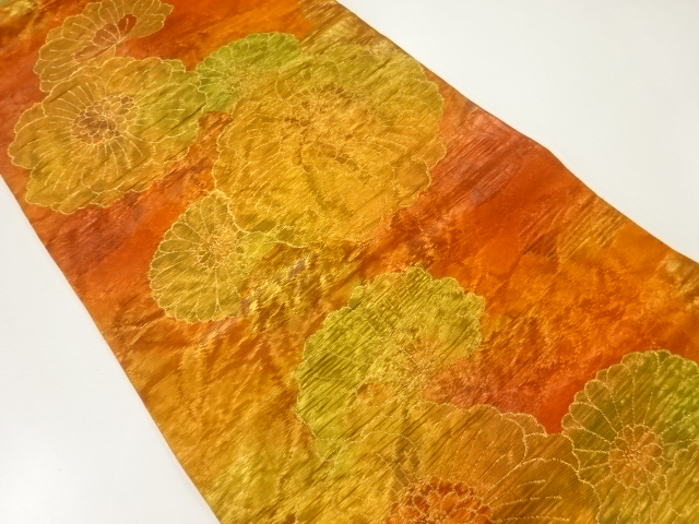 JAPANESE NAGOYA OBI / WOVEN FLOWER